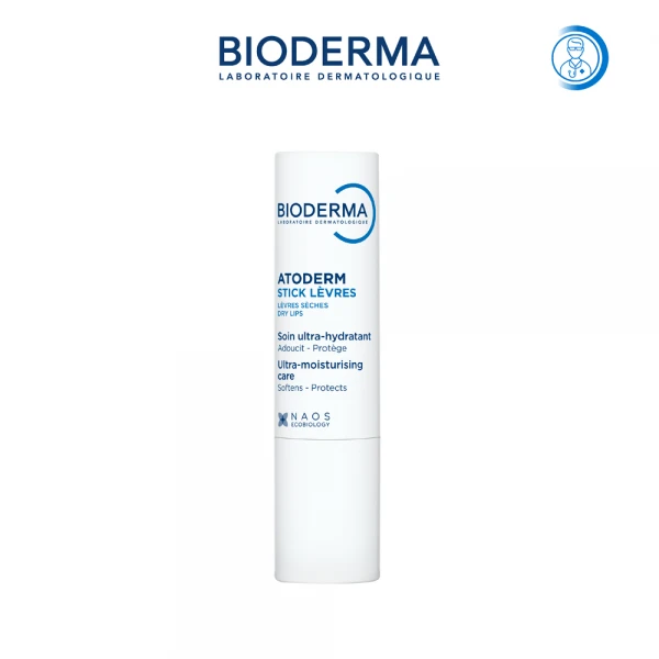 Son dưỡng môi khô nứt nẻ và tổn thương Bioderma Atoderm Stick Levres 4g