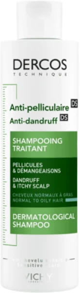 Dầu gội Vichy Dercos Anti-Dandruff DS hỗ trợ làm sạch gàu cho da đầu dầu (200ml)