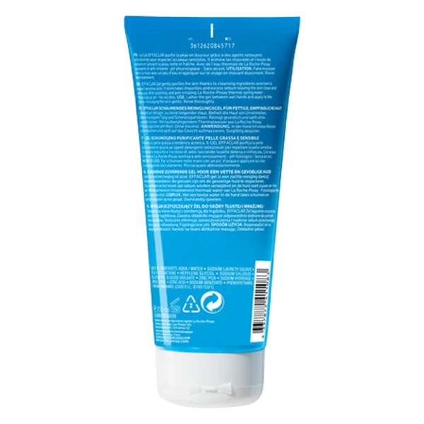 Gel rửa mặt La Roche-Posay Effaclar cho da dầu mụn từ 10 tuổi (200ml)