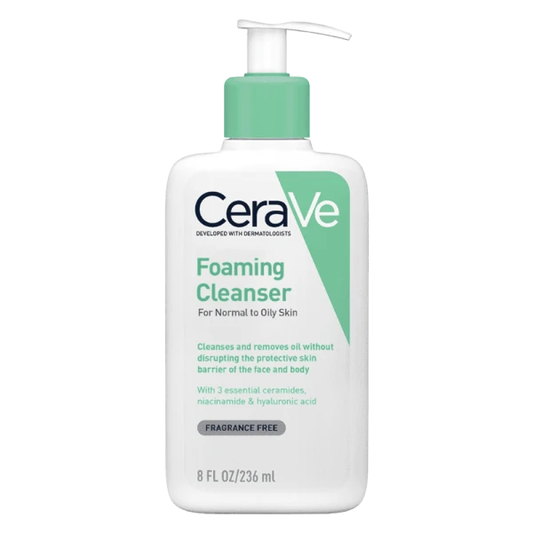 Sữa rửa mặt CeraVe Foaming Cleanser cho da thường đến da dầu (236ml)