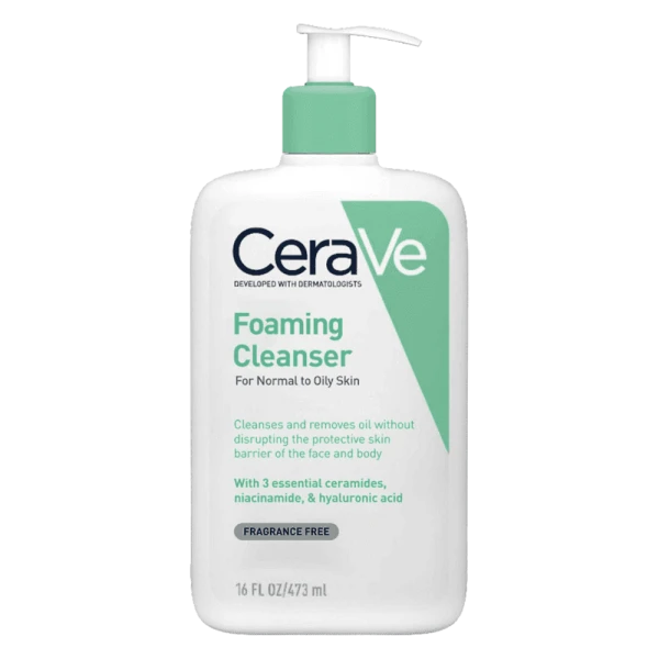 Sữa rửa mặt CeraVe Foaming Cleanser cho da thường đến da dầu (473ml)