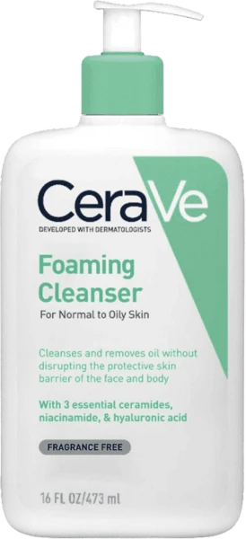 Sữa rửa mặt CeraVe Foaming Cleanser cho da thường đến da dầu (473ml)