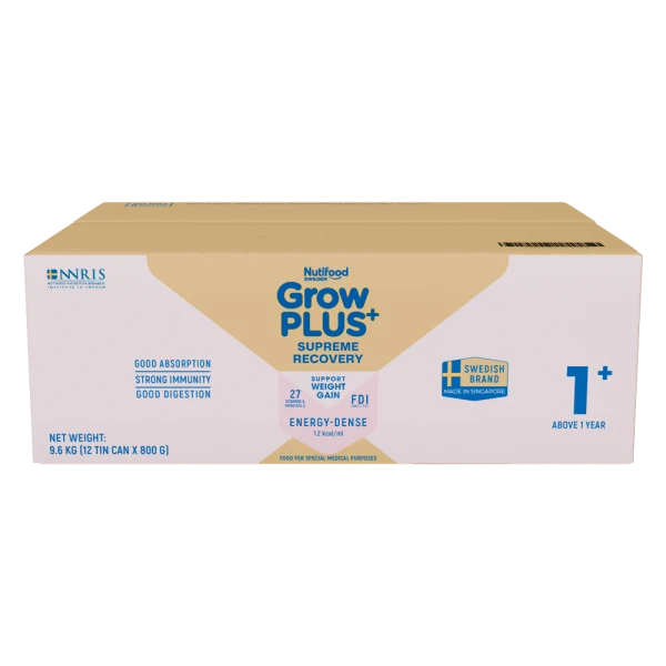 Thực phẩm dinh dưỡng y học NutiFood Sweden GrowPLUS+ Supreme Recovery 1+ cho bé từ 1 tuổi (800g)