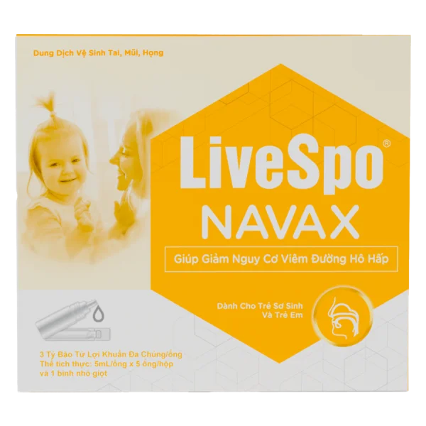 LiveSpo Navax dạng nhỏ giọt cho trẻ sơ sinh và trẻ em (5 ống x 5ml)