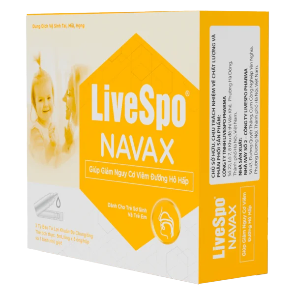 LiveSpo Navax dạng nhỏ giọt cho trẻ sơ sinh và trẻ em (5 ống x 5ml)