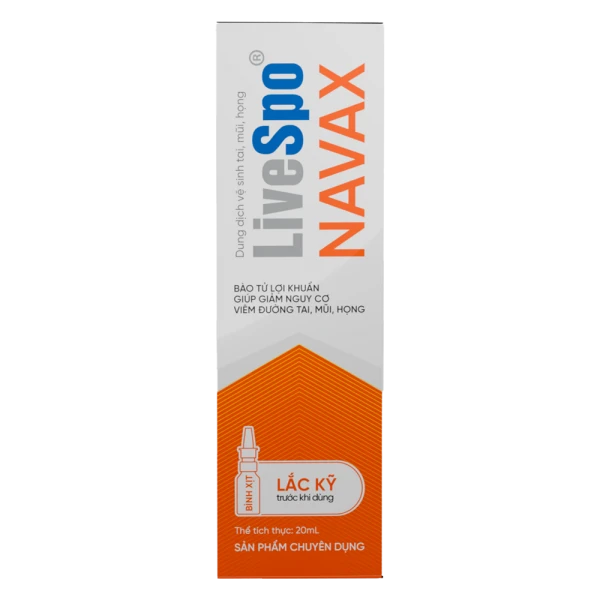 LiveSpo Navax chuyên dụng dạng xịt vệ sinh tai mũi họng (20ml)