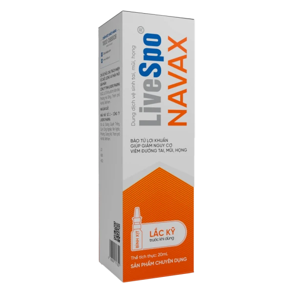 LiveSpo Navax chuyên dụng dạng xịt vệ sinh tai mũi họng (20ml)