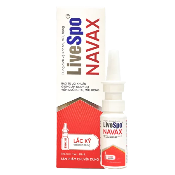 LiveSpo Navax chuyên dụng dạng xịt vệ sinh tai mũi họng (20ml)