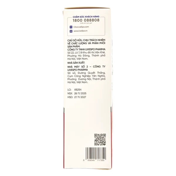 LiveSpo Navax chuyên dụng dạng xịt vệ sinh tai mũi họng (20ml)