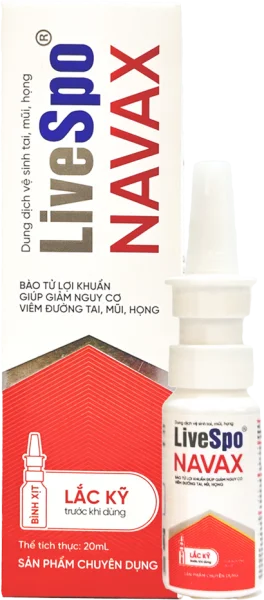 LiveSpo Navax chuyên dụng dạng xịt vệ sinh tai mũi họng (20ml)