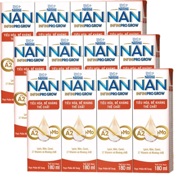 Combo 3 lốc  Thực phẩm bổ sung NESTLE NAN INFINIPRO GROW 6(4x180ml)