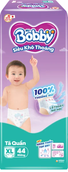 Bỉm tã quần Bobby size XL 46 miếng (12-17kg) (sản phẩm được giao với bao bì ngẫu nhiên)