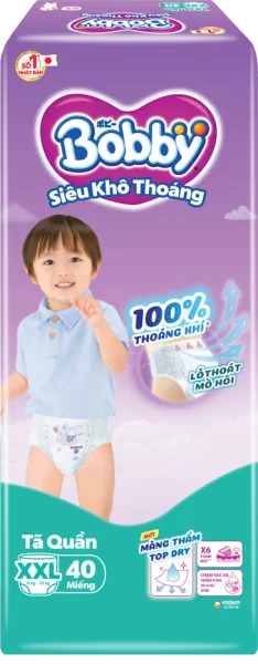 Bỉm tã quần Bobby size XXL 42 miếng (trên 16kg) (sản phẩm được giao với bao bì ngẫu nhiên)