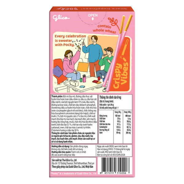 Combo 3 Bánh que Pocky vị dâu