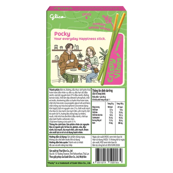 Bánh que Pocky vị trà xanh Matcha
