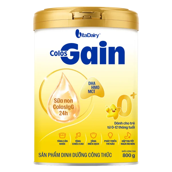 Sữa Colos Gain 0+ 800g (0 - 12 tháng) - Giao bao bì ngẫu nhiên