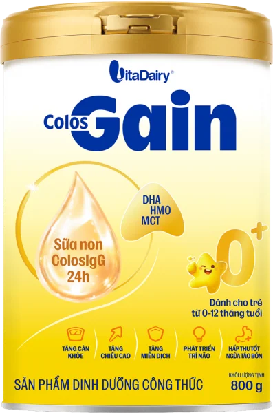 Sữa Colos Gain 0+ 800g (0 - 12 tháng) - Giao bao bì ngẫu nhiên