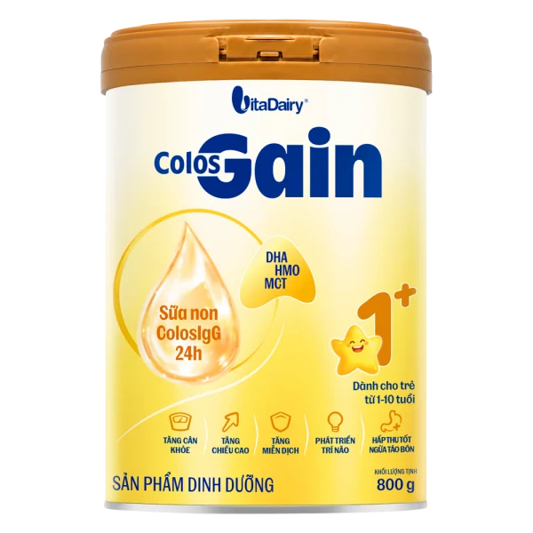 Sữa Colos Gain 1+ 800g (1 - 10 tuổi) - Giao bao bì ngẫu nhiên