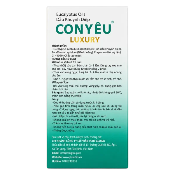 Dầu khuynh diệp Con Yêu Luxury 30ml