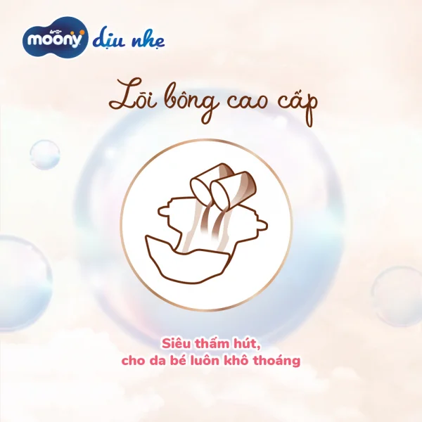 Bỉm tã dán Moony Dịu Nhẹ (S, 54 miếng + 6 miếng) (bao bì giao ngẫu nhiên)
