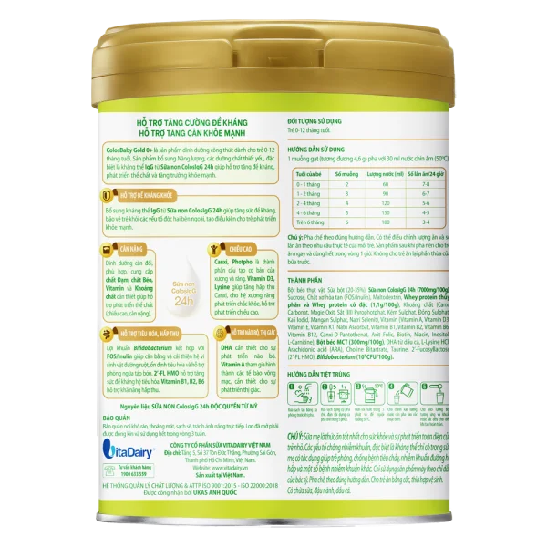 Sữa ColosBaby Gold 0+ 400g - S (0-12 tháng) - Giao bao bì ngẫu nhiên