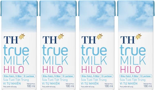 Sữa Tươi TH True Milk Hilo 180ml (lốc 4 hộp) - Giao mẫu ngẫu nhiên