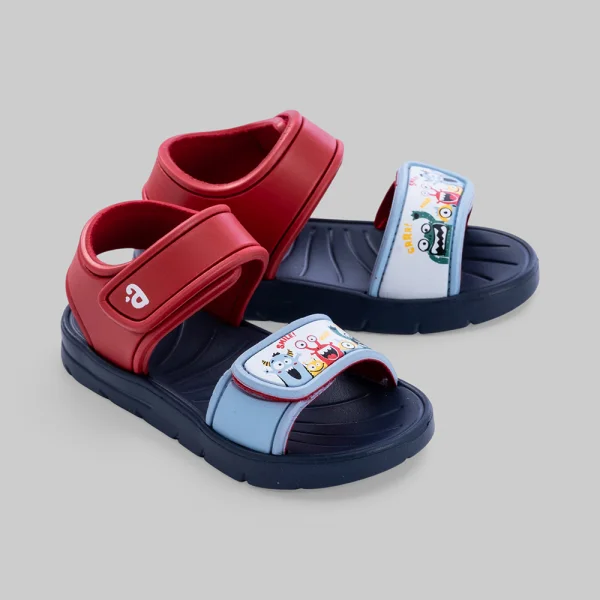 Sandal bé trai Animo A2606_JK011 (17-21,Đỏ-Xanh)