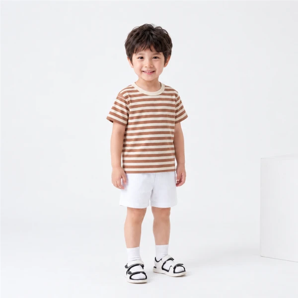 Bộ bé trai ngắn Animo Easy FW26 HN0926046 (1-4Y,Kem-Trắng)