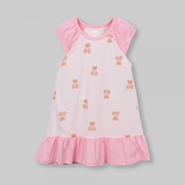Đầm bé gái Animo Easy FW26 TQ0926062 (1Y-4Y,Hồng)