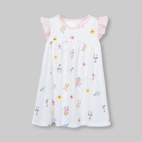 Đầm bé gái Animo Easy FW26 TQ0926063 (1Y-4Y,Trắng)