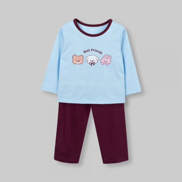 Bộ bé gái dài Animo Easy FW26 TX0826029 (1Y-4Y,Dương-tía)