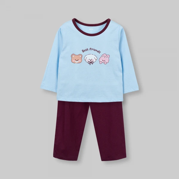 Bộ bé gái dài Animo Easy FW26 TX0826029 (1Y-4Y,Dương-tía)