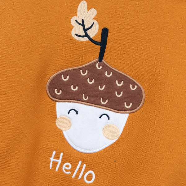 Bộ đông bé trai dài polo Animo Sồi và Sóc FW26 HN0826018 (1-4Y,Vàng-Rêu)