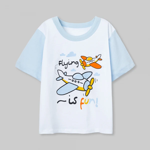 Bộ bé trai ngắn Animo Easy FW26 HN0826050 (1-4Y,Trắng-Xanh nhạt)