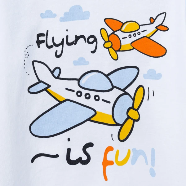 Bộ bé trai ngắn Animo Easy FW26 HN0826050 (1-4Y,Trắng-Xanh nhạt)