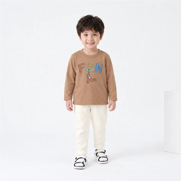 Bộ bé trai dài Animo Easy FW26 HN0926053 (1-4Y,Be-Kem)