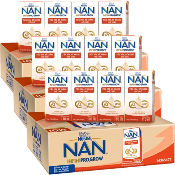 Combo 3 thùng Thực phẩm bổ sung NESTLE NAN INFINIPRO GROW 9(4x110ml)