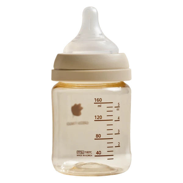 Bình sữa Bebegrow Green Finger PPSU cổ rộng cho bé 0-3 tháng (160ml)