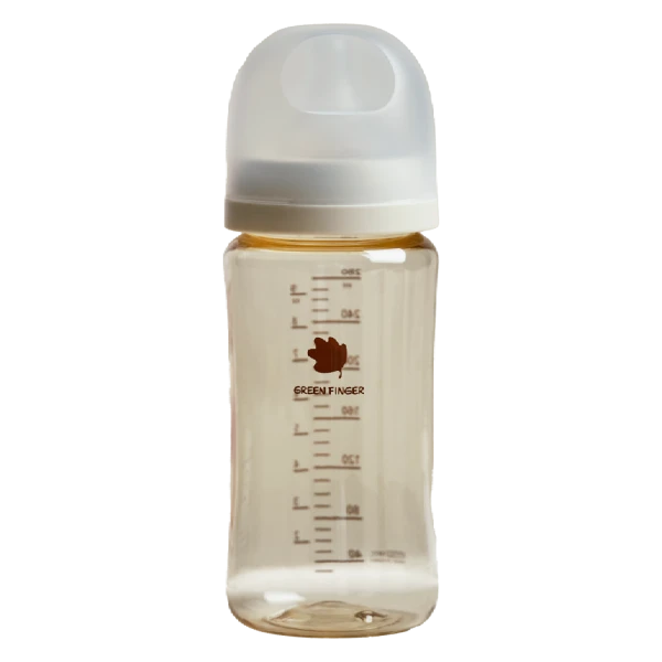 Bình sữa Bebegrow Green Finger PPSU cổ rộng cho bé từ 3 tháng (280ml)