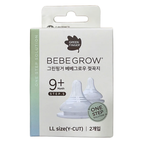 Núm ty Bebegrow Green Finger silicone size LL cho bé từ 9 tháng