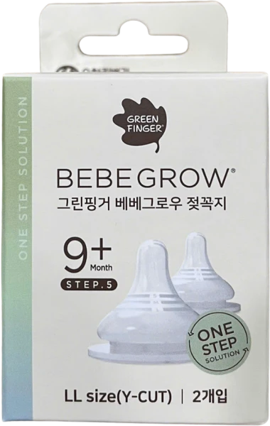 Núm ty Bebegrow Green Finger silicone size LL cho bé từ 9 tháng