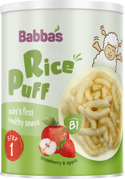 Bánh gạo Babba's vị dâu táo 40g