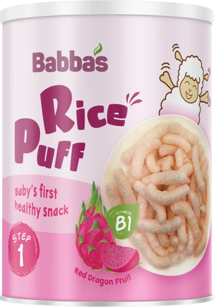 Bánh gạo Babba's vị thanh long đỏ 40g