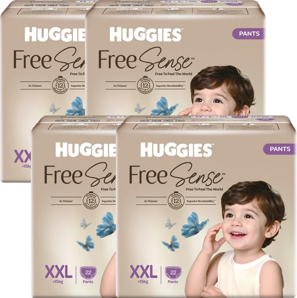 Combo 3 gói Tã quần Huggies Free Sense size XXL 22 miếng