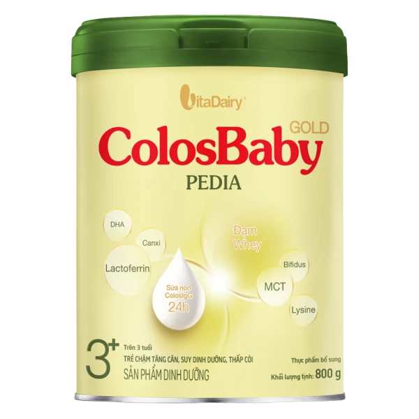 Sữa bột ColosBaby Gold Pedia 3+ - Lon 800g