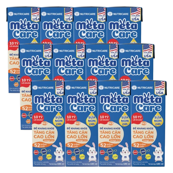 Combo 3 lốc Sữa dinh dưỡng pha sẵn MetaCare Eco 4x180ml