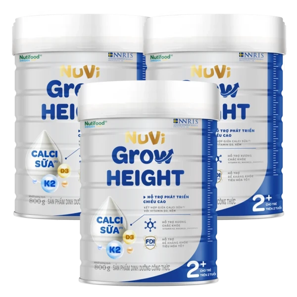Combo 3 Lon SPDDCT Nuvi Grow Height 2+ 800g