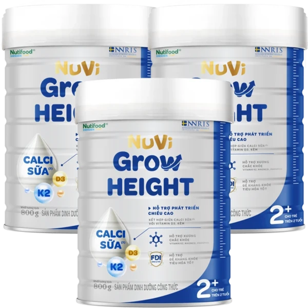 Combo 3 Lon SPDDCT Nuvi Grow Height 2+ 800g