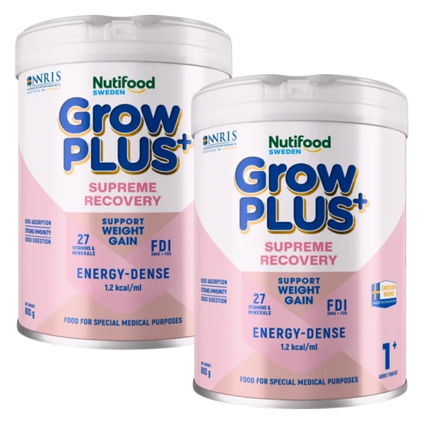 Combo 2 Lon Growplus+ Supreme Recovery Cao năng lượng 1+ 800g