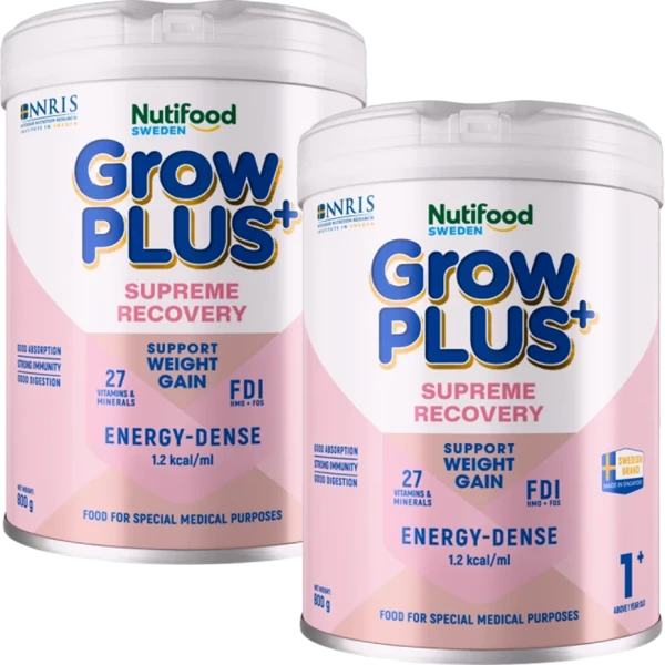 Combo 2 Lon Growplus+ Supreme Recovery Cao năng lượng 1+ 800g